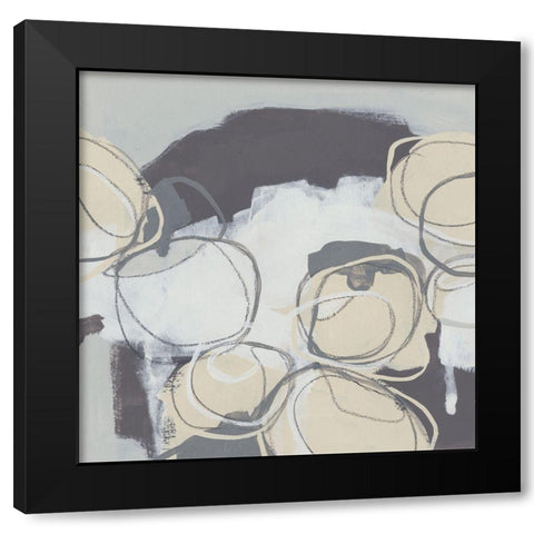 Granite Rose II Black Modern Wood Framed Art Print with Double Matting by Vess, June Erica