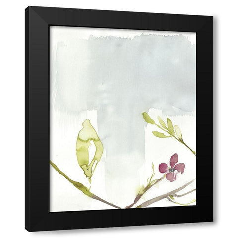 First Blooms II Black Modern Wood Framed Art Print with Double Matting by Goldberger, Jennifer