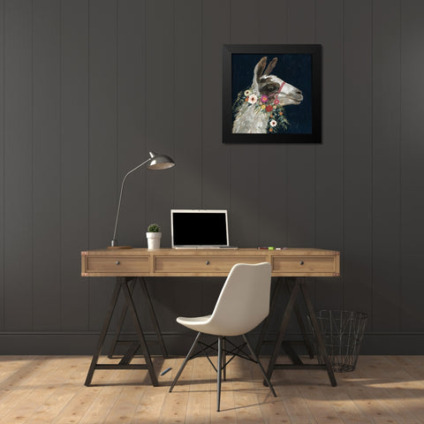 Lovely Llama I Black Modern Wood Framed Art Print by Borges, Victoria