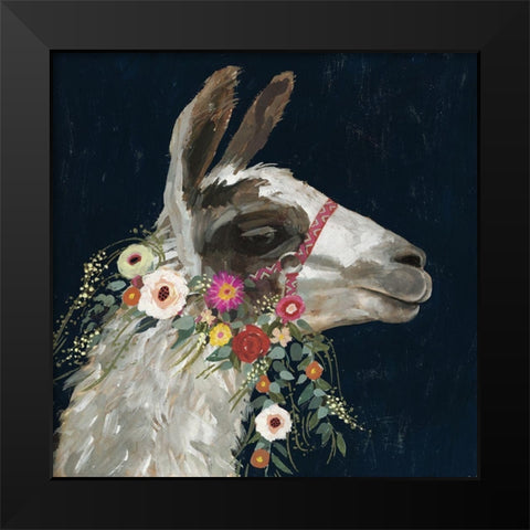 Lovely Llama I Black Modern Wood Framed Art Print by Borges, Victoria