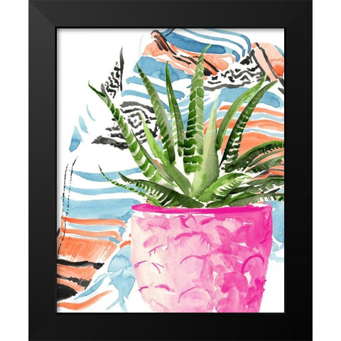Zebra Succulent I Black Modern Wood Framed Art Print by Parker, Jennifer Paxton