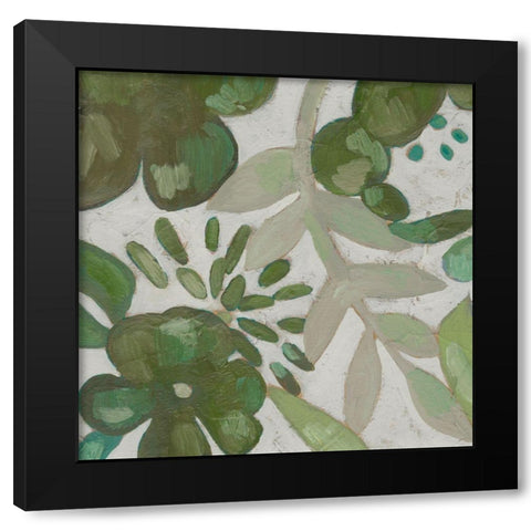 Greenery III Black Modern Wood Framed Art Print with Double Matting by Zarris, Chariklia