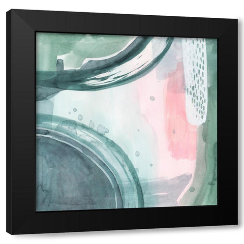 Pastel Scribe III Black Modern Wood Framed Art Print with Double Matting by Popp, Grace