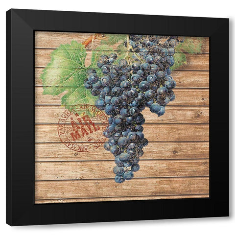 Grape Crate I Black Modern Wood Framed Art Print by Nobleworks Inc.