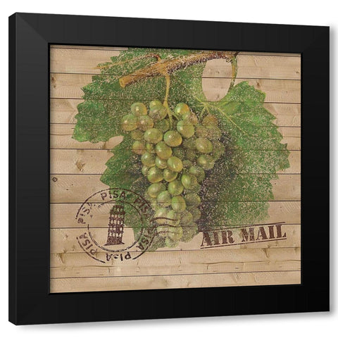 Grape Crate IV Black Modern Wood Framed Art Print by Nobleworks Inc.