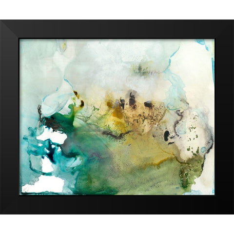 Organic Abstract Black Modern Wood Framed Art Print by Bramma, Lila