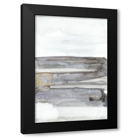 Organic Seascape Blue I Black Modern Wood Framed Art Print with Double Matting by Bramma, Lila