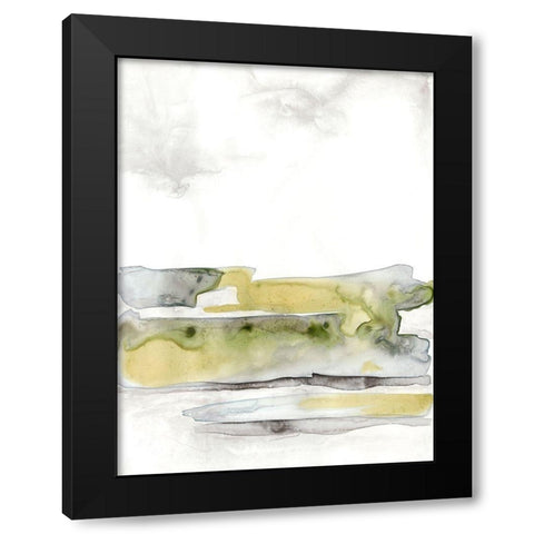 Organic Seascape Green I Black Modern Wood Framed Art Print with Double Matting by Bramma, Lila
