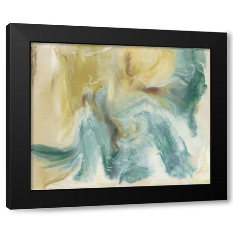 Emerald Tablets II Black Modern Wood Framed Art Print by Bramma, Lila