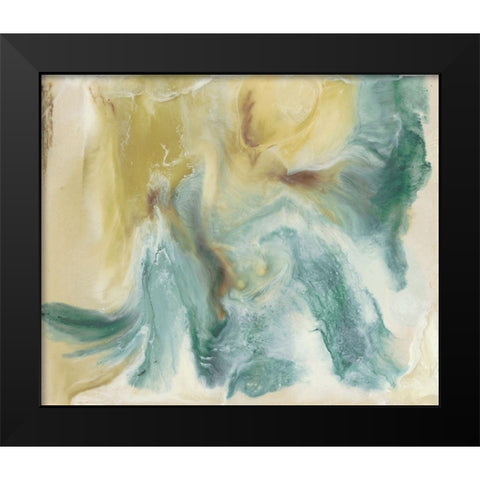 Emerald Tablets II Black Modern Wood Framed Art Print by Bramma, Lila