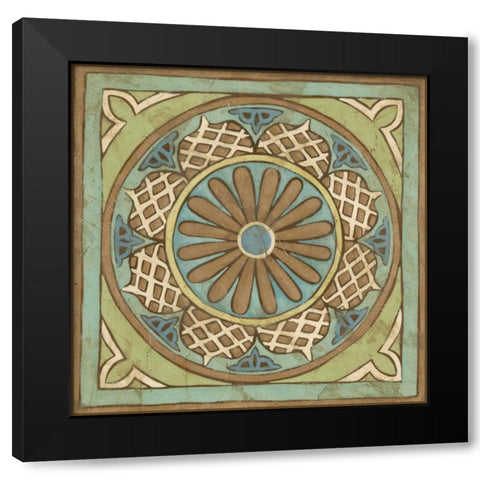 Ornamental Tile I Black Modern Wood Framed Art Print with Double Matting by Zarris, Chariklia