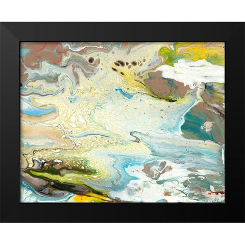 Color of Life III Black Modern Wood Framed Art Print by Bramma, Lila