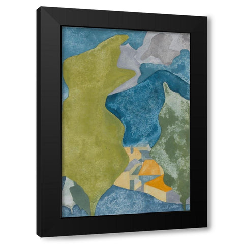 French Village II Black Modern Wood Framed Art Print by Delamater, Rob