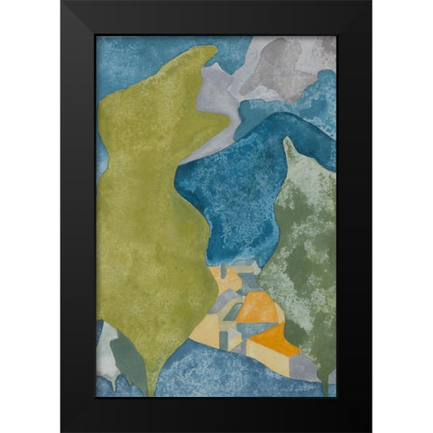 French Village II Black Modern Wood Framed Art Print by Delamater, Rob