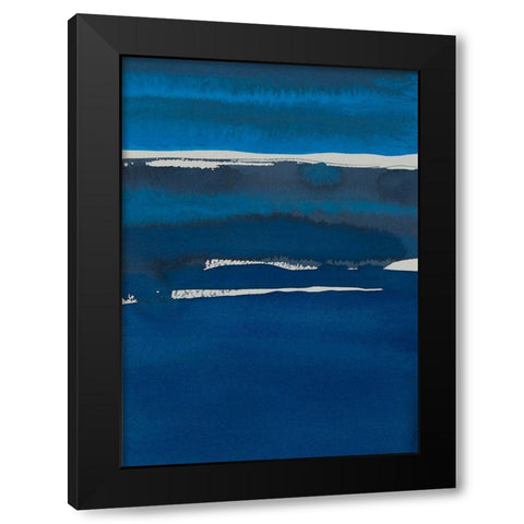 Sapphire Horizon I Black Modern Wood Framed Art Print by Delamater, Rob