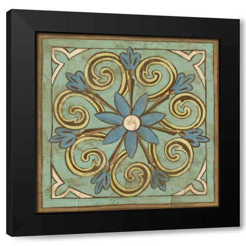 Ornamental Tile III Black Modern Wood Framed Art Print with Double Matting by Zarris, Chariklia