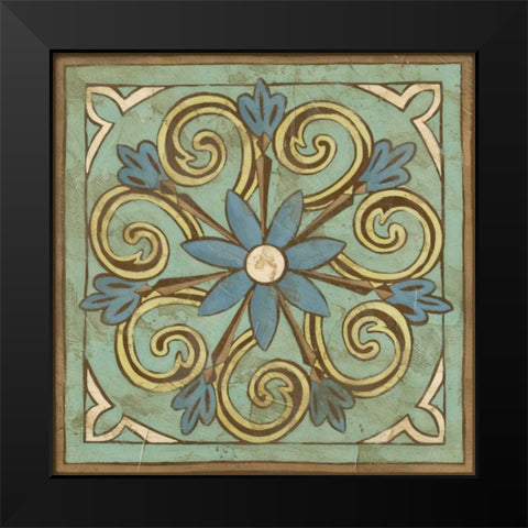 Ornamental Tile III Black Modern Wood Framed Art Print by Zarris, Chariklia