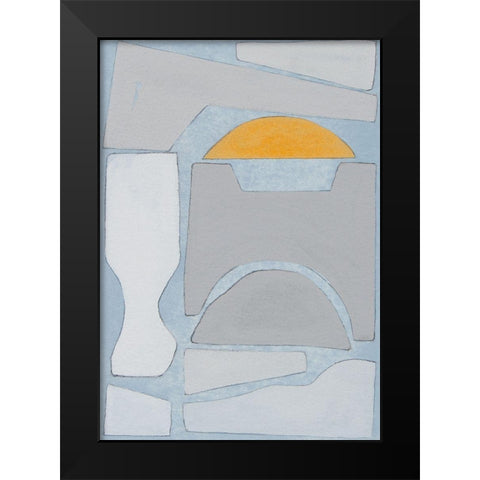 Elements of the Chateau V Black Modern Wood Framed Art Print by Delamater, Rob