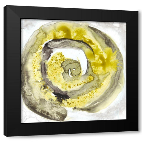 Circle of Life II Black Modern Wood Framed Art Print by Bramma, Lila