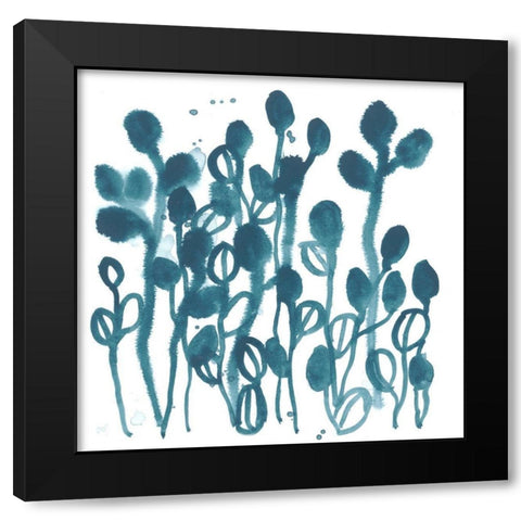 Boho Tropicals II Black Modern Wood Framed Art Print with Double Matting by Vess, June Erica