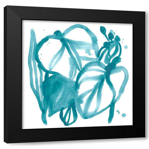 Boho Tropicals V Black Modern Wood Framed Art Print by Vess, June Erica