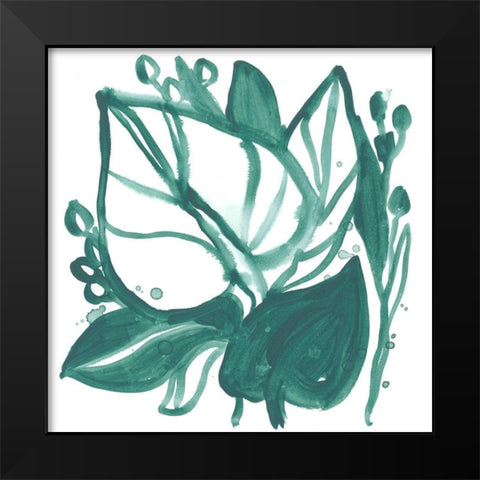 Boho Tropicals VI Black Modern Wood Framed Art Print by Vess, June Erica