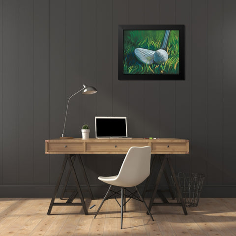 Tee Time II Black Modern Wood Framed Art Print by Parker, Jennifer Paxton