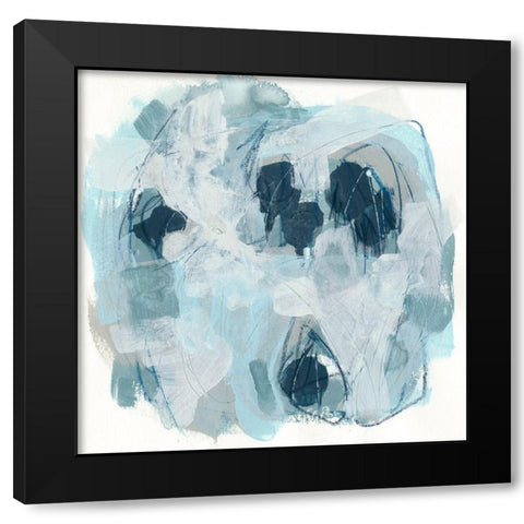 Blue Storm I Black Modern Wood Framed Art Print by Vess, June Erica