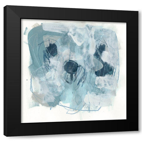 Blue Storm II Black Modern Wood Framed Art Print by Vess, June Erica