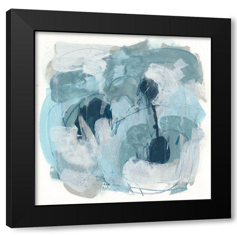 Blue Storm III Black Modern Wood Framed Art Print by Vess, June Erica