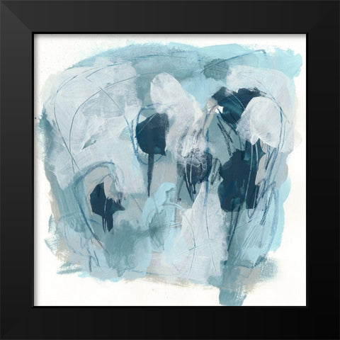 Blue Storm IV Black Modern Wood Framed Art Print by Vess, June Erica