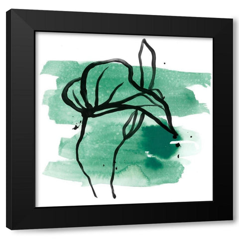 Tropical Sumi-e I Black Modern Wood Framed Art Print by Vess, June Erica