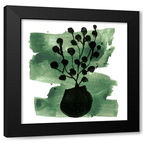 Tropical Sumi-e IV Black Modern Wood Framed Art Print by Vess, June Erica