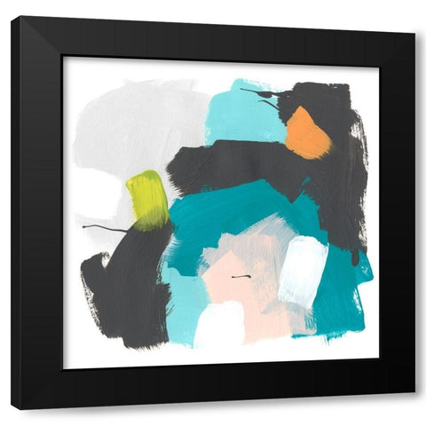 Side Line I Black Modern Wood Framed Art Print by Vess, June Erica