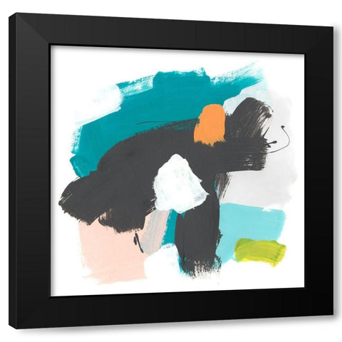Side Line III Black Modern Wood Framed Art Print by Vess, June Erica
