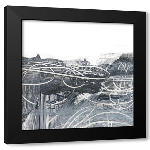 Scribble Out I Black Modern Wood Framed Art Print by Harper, Ethan