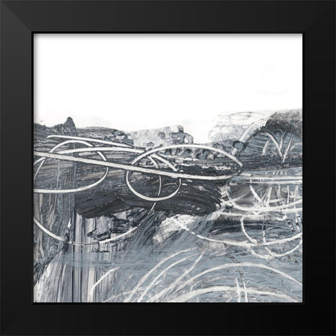 Scribble Out I Black Modern Wood Framed Art Print by Harper, Ethan