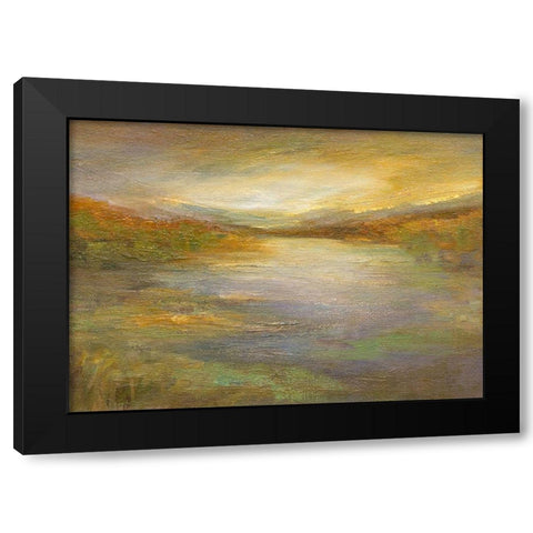 Foothills Black Modern Wood Framed Art Print with Double Matting by Finch, Sheila