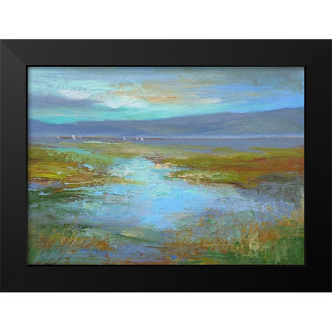 Sailing the South Bay Black Modern Wood Framed Art Print by Finch, Sheila