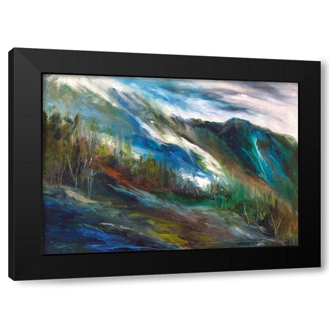 Sierra Storm Black Modern Wood Framed Art Print with Double Matting by Finch, Sheila