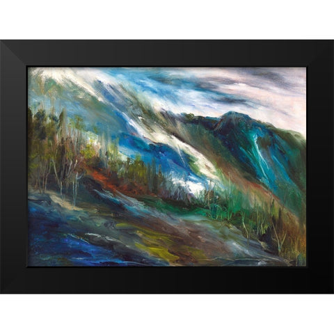 Sierra Storm Black Modern Wood Framed Art Print by Finch, Sheila
