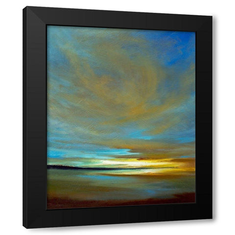Dusk #4 Black Modern Wood Framed Art Print by Finch, Sheila