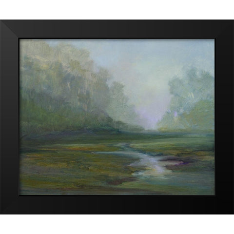 Early Morning Fog Black Modern Wood Framed Art Print by Finch, Sheila