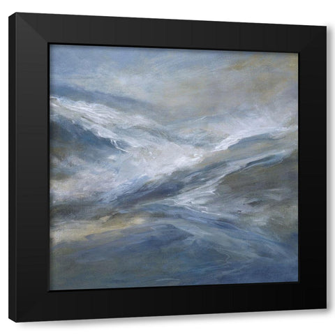 January Seas Black Modern Wood Framed Art Print by Finch, Sheila