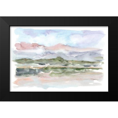 Mountain Watercolor V Black Modern Wood Framed Art Print by Harper, Ethan