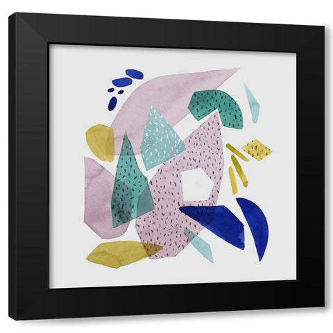Terrazzo Drift I Black Modern Wood Framed Art Print by Popp, Grace