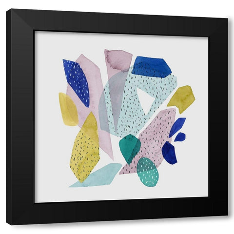 Terrazzo Drift II Black Modern Wood Framed Art Print by Popp, Grace