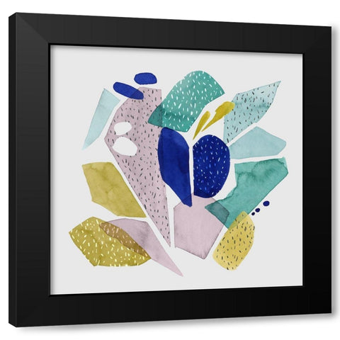 Terrazzo Drift III Black Modern Wood Framed Art Print with Double Matting by Popp, Grace