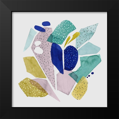 Terrazzo Drift III Black Modern Wood Framed Art Print by Popp, Grace