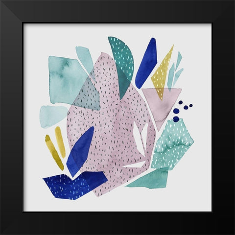 Terrazzo Drift IV Black Modern Wood Framed Art Print by Popp, Grace